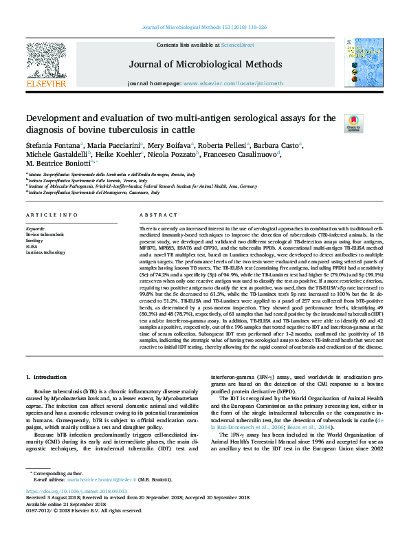 (PDF) Development and evaluation of two multi-antigen serological ...