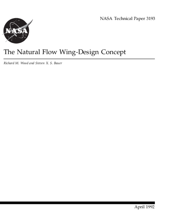 (PDF) The Natural Flow Wing-Design Concept