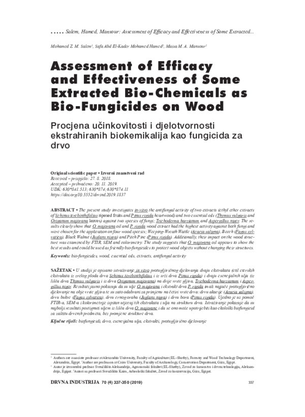 (PDF) Assessment of efficacy and effectiveness of some extracted bio ...