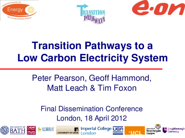 (PDF) Transition pathways to a low carbon electricity economy ...
