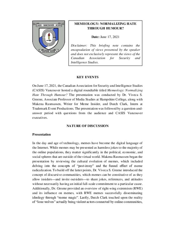 (PDF) Memeology