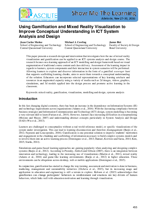 (PDF) Using gamification and mixed reality visualization to improve ...