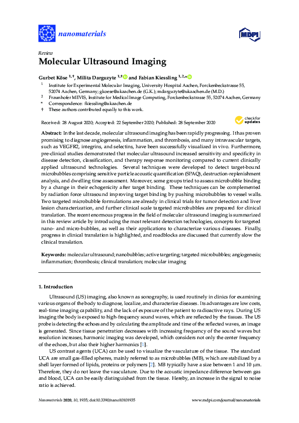 (PDF) Molecular Ultrasound Imaging