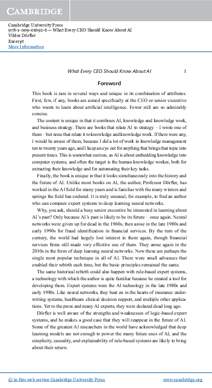 (PDF) What Every CEO Should Know About AI