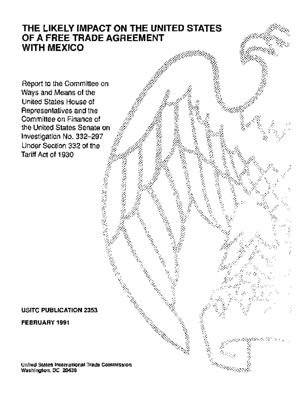 (PDF) The likely impact on the United States of a free trade agreement ...