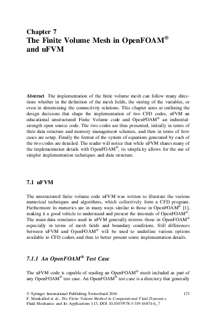 (PDF) The Finite Volume Mesh in OpenFOAM® and uFVM