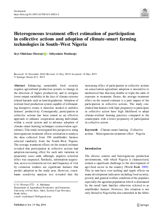 (PDF) Heterogeneous treatment effect estimation of participation in ...