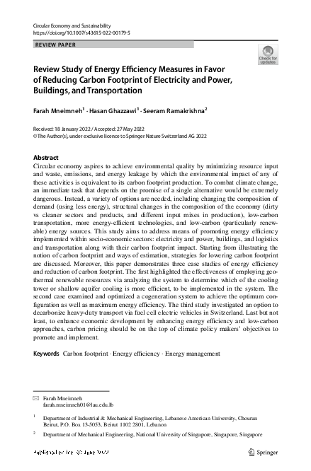 (PDF) Review Study of Energy Efficiency Measures in Favor of Reducing ...