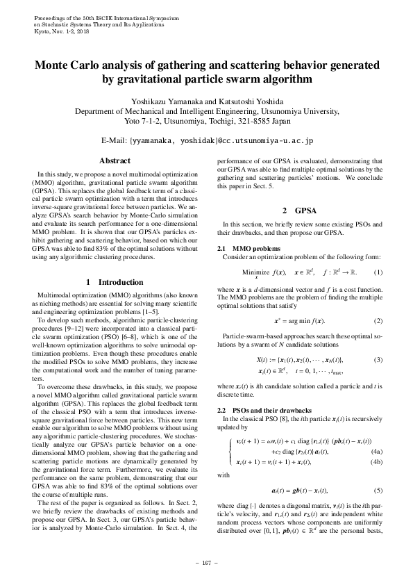 (PDF) Monte Carlo analysis of gathering and scattering behavior ...