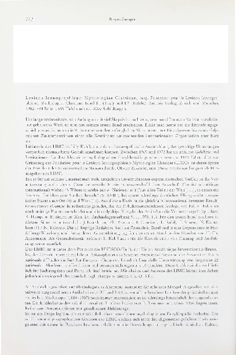 (PDF) Lexicon Iconographicum Mythologiae Classicae, hrsg. Fondation