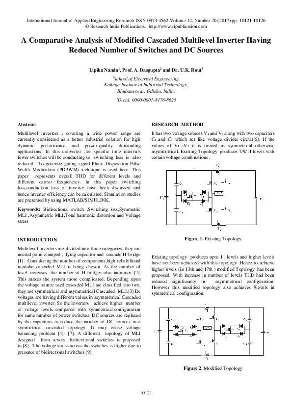 (PDF) A Comparative Analysis of Modified Cascaded Multilevel Inverter ...