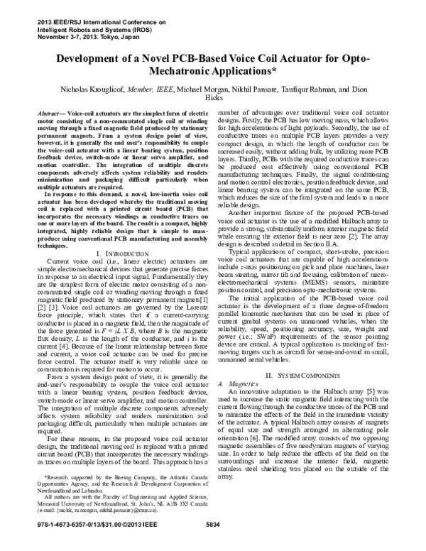 (PDF) Development of a novel PCB-based voice coil actuator for opto ...