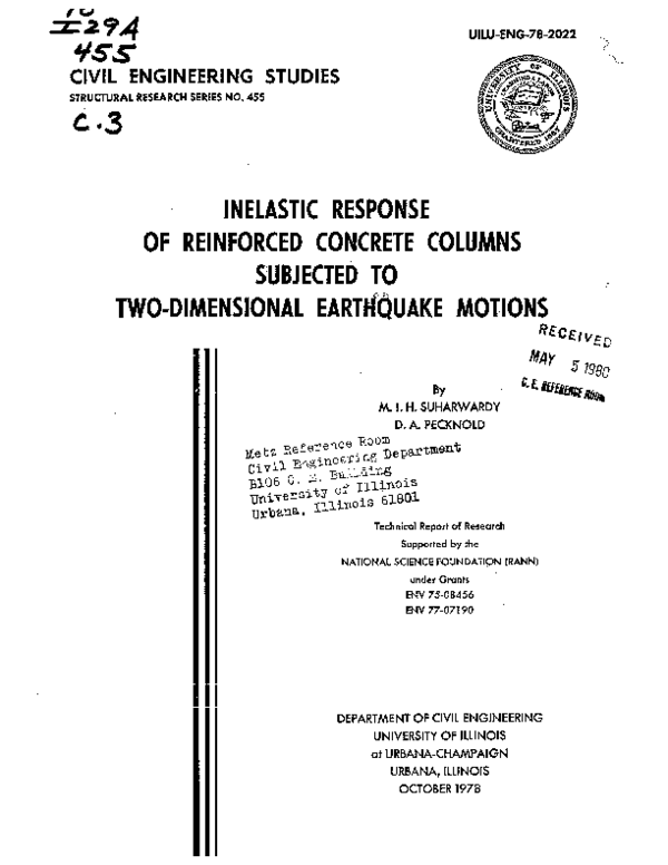 (PDF) Inelastic response of reinforced concrete columns subjected to ...