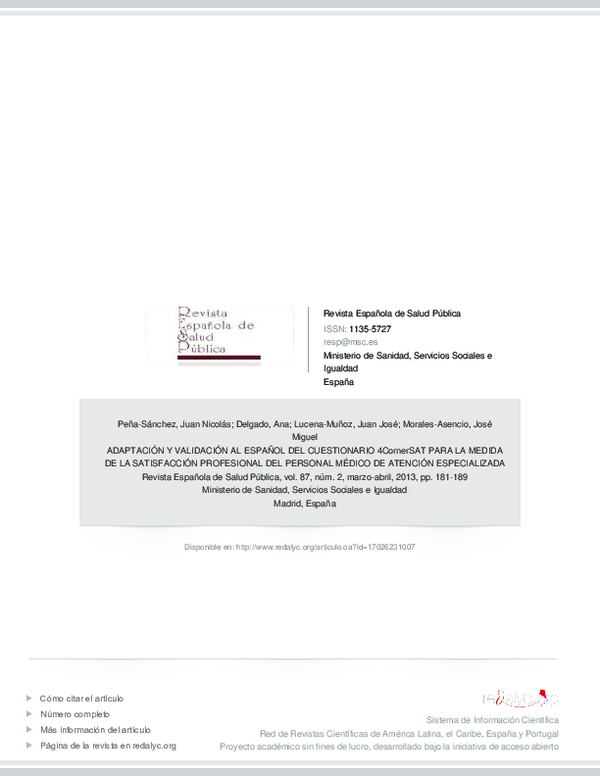 (PDF) Adaptation and validation of the Spanish version of the Mood ...