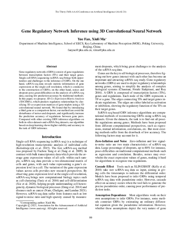 (PDF) Gene Regulatory Network Inference using 3D Convolutional Neural ...