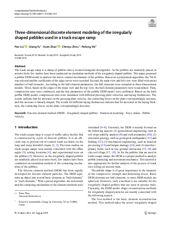 (PDF) Three-dimensional discrete element modeling of asphalt concrete ...