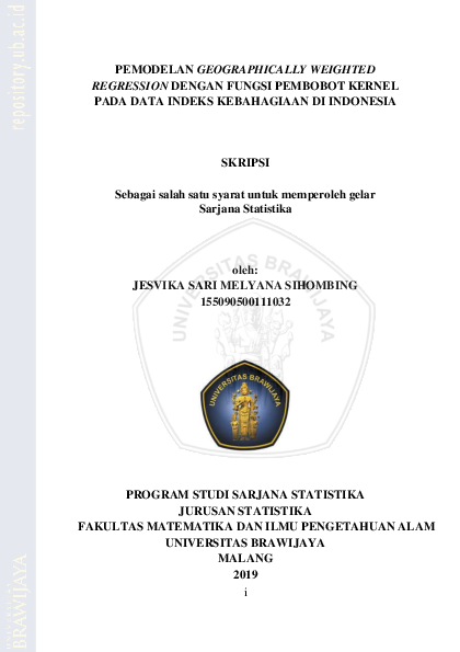 (PDF) Pemodelan Geographically Weighted Regression Dengan Fungsi ...