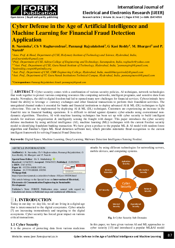 (PDF) Cyber Defense in the Age of Artificial Intelligence and Machine ...