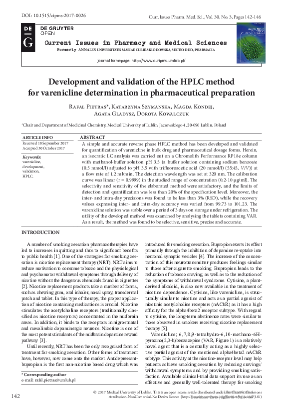 (PDF) Development and validation of an HPLC method for vancomycin and ...