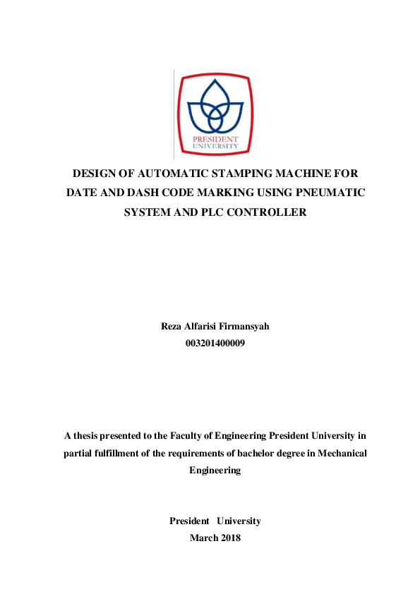 (PDF) Design of Automatic Stamping Machine for Date and Dash Code