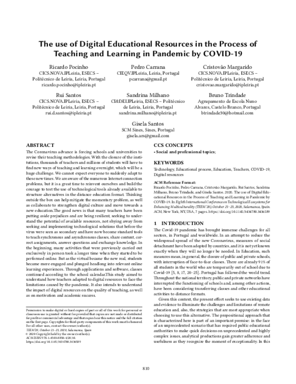 (PDF) The use of Digital Educational Resources in the Process of ...