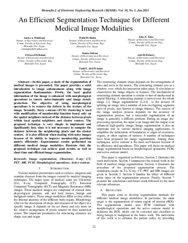 (PDF) An Efficient Segmentation Technique for Different Medical Image ...