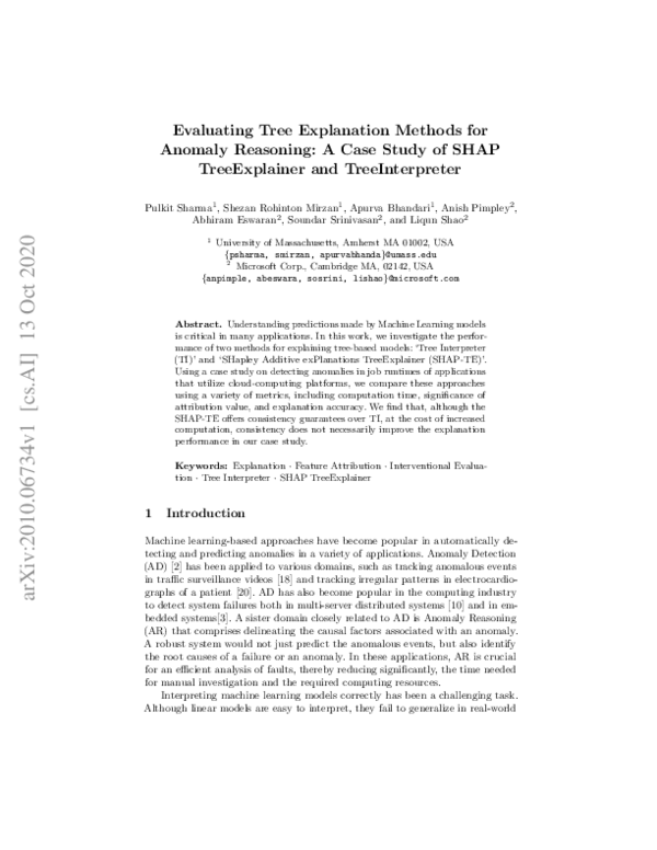 (PDF) Evaluating Tree Explanation Methods for Anomaly Reasoning: A Case ...