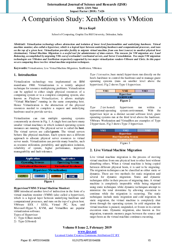 (PDF) A Comparision Study XenMotion vs VMotion Divya Kapil Divya