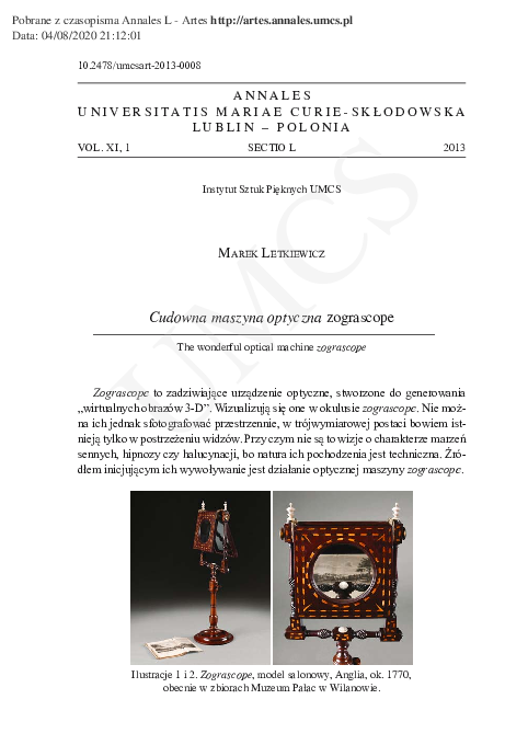(PDF) Cudowna maszyna optyczna zograscope