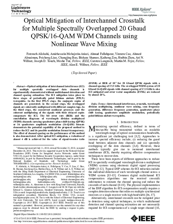 (PDF) Optical Mitigation of Interchannel Crosstalk for Multiple ...