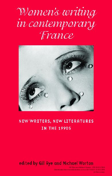 (PDF) Women's Writing in Contemporary France: New Writers, New ...