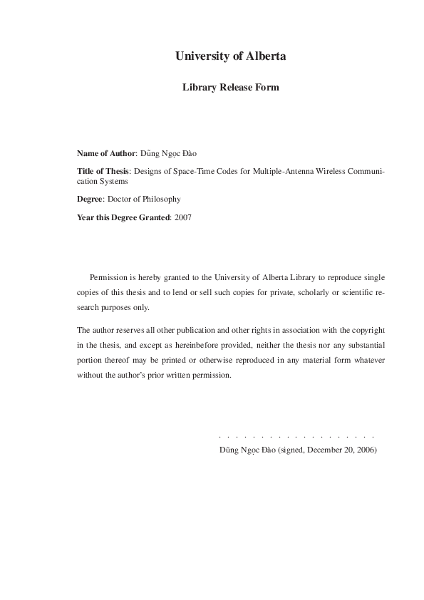 (PDF) Designs of space-time codes for multiple-antenna wireless ...