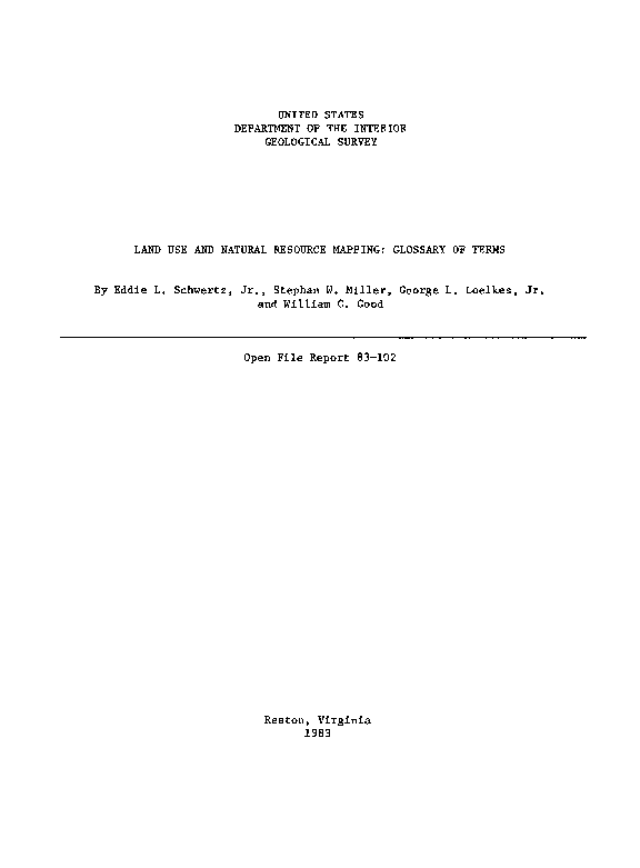 (PDF) Land use and natural resource mapping; glossary of terms Steve