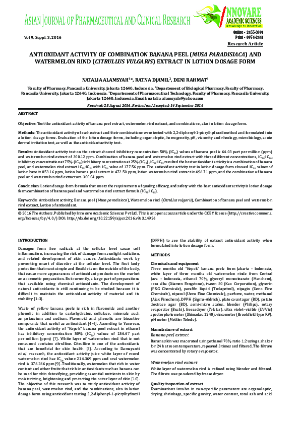 (PDF) Antioxidant Activity of Combination Banana Peel (Musa Paradisiaca ...