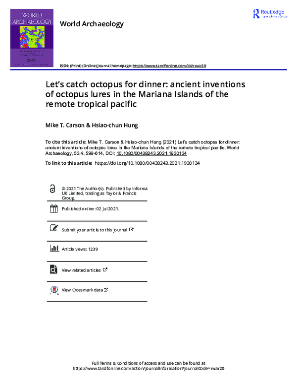 (PDF) 2021 Let’s Catch Octopus for Dinner: Ancient Inventions of ...