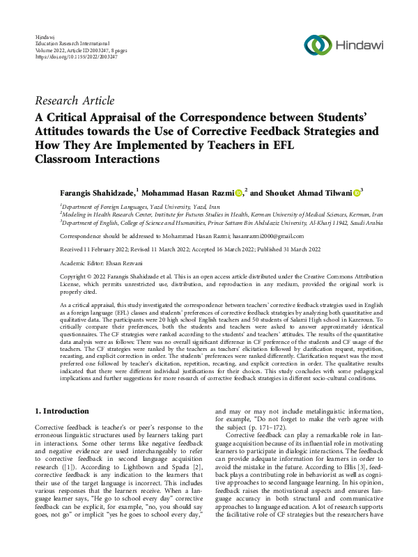 (PDF) A Critical Appraisal of the Correspondence between Students ...