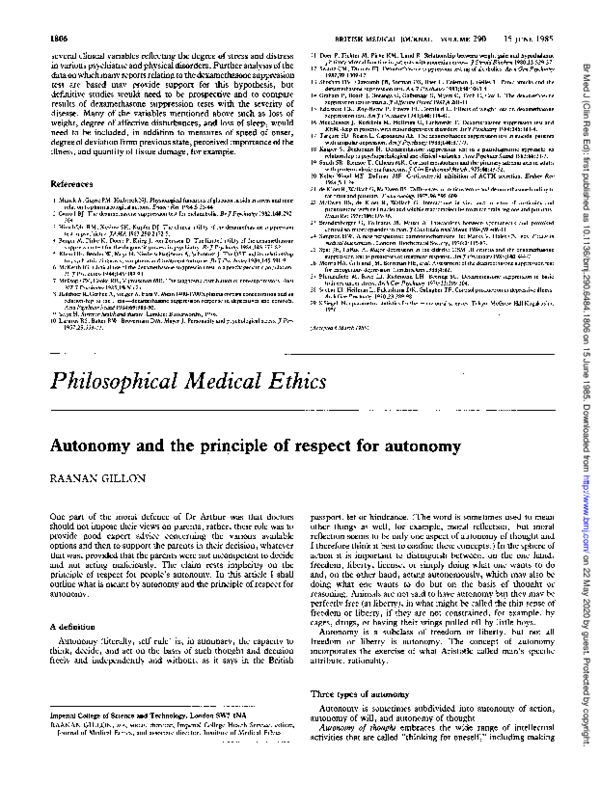  pdf autonomy and the principle of respect for autonomy