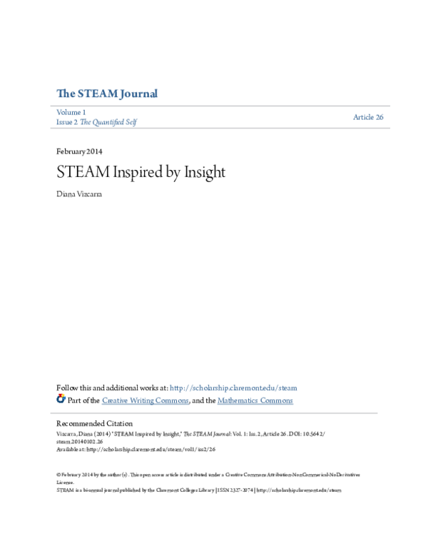 (PDF) STEAM Inspired by Insight