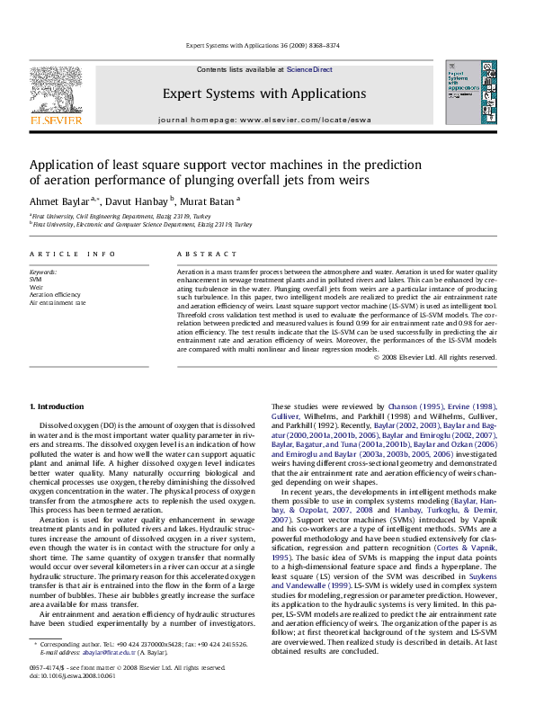 (PDF) Application of least square support vector machines in the ...