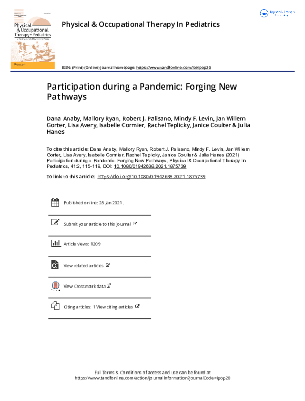 (PDF) Participation during a Pandemic: Forging New Pathways