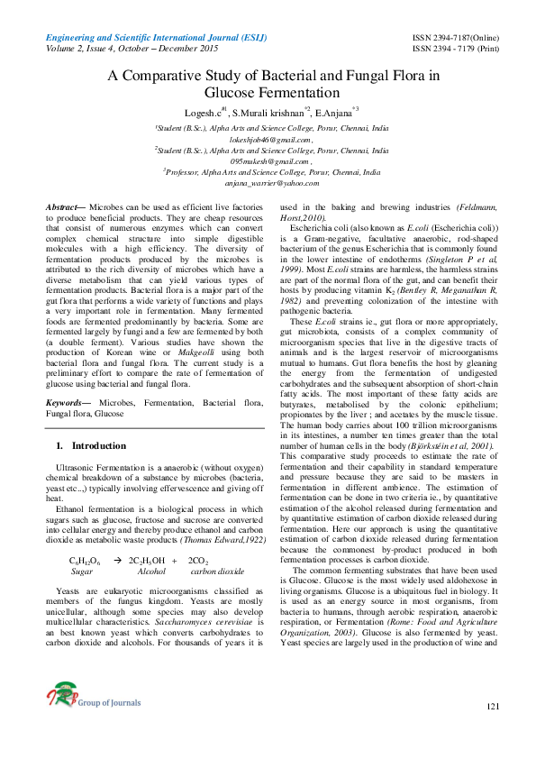 (PDF) A Comparative Study of Bacterial and Fungal Flora in Glucose ...