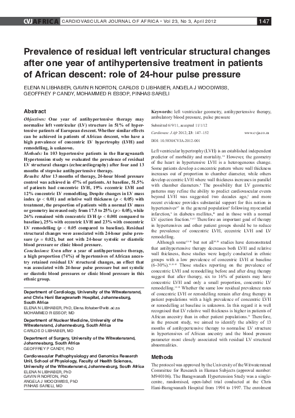 (PDF) Prevalence of residual left ventricular structural changes after ...
