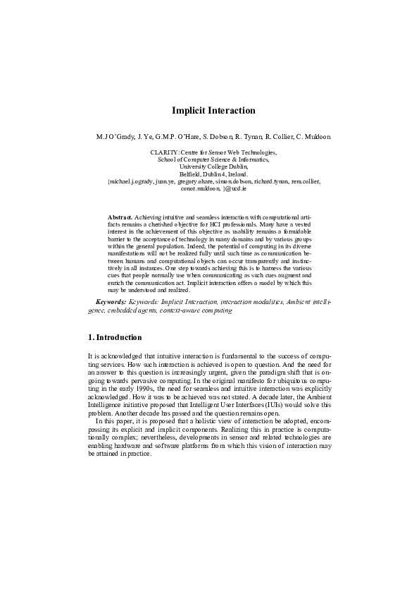 (PDF) Implicit Interaction