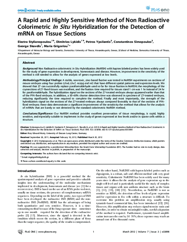 (PDF) A Rapid and Highly Sensitive Method of Non Radioactive ...