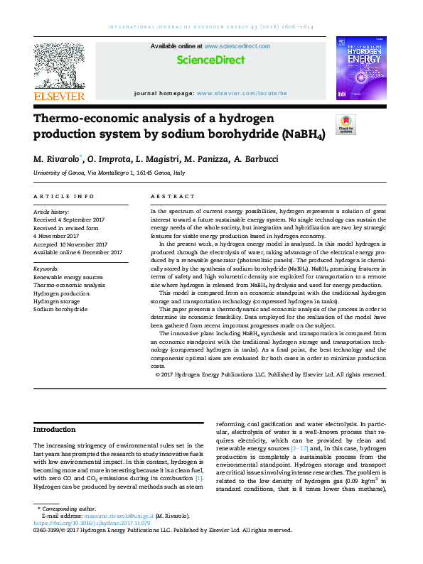 (PDF) Thermo-economic analysis of a hydrogen production system by ...