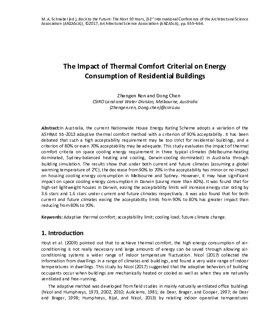 (PDF) The impact of thermal comfort criterial on energy consumption of ...
