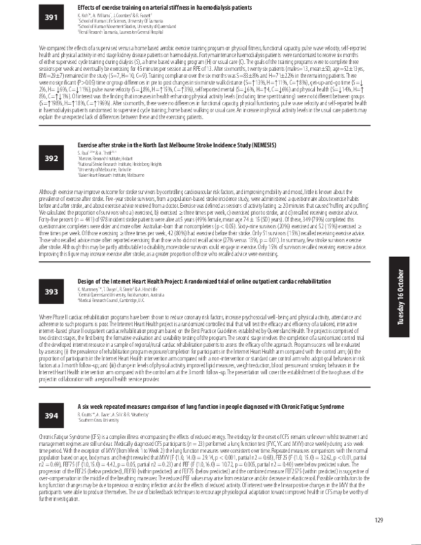 (PDF) 391 Effects of exercise training on arterial stiffness in ...