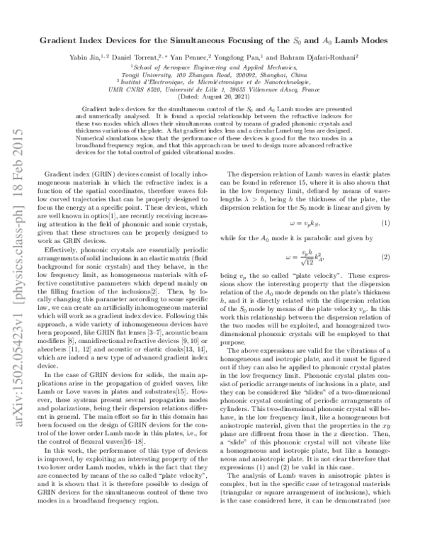 (PDF) Gradient Index Devices for the Simultaneous Focusing of the ...