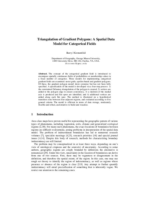 (PDF) Triangulation of Gradient Polygons: A Spatial Data Model for ...
