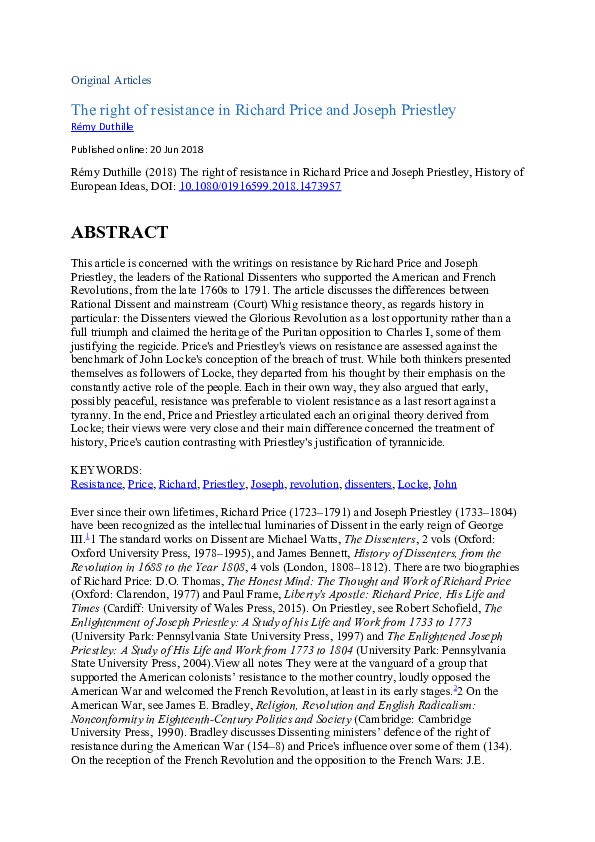 (DOC) The right of resistance in Richard Price and Joseph Priestley